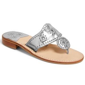 BNIB Size 10 Jack Rogers Silver Sandals never worn